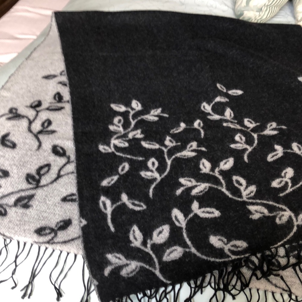 Gray Italian knit shawl